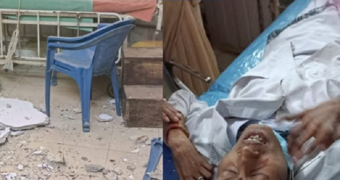 बिहार के सबसे बड़े अस्पताल पीएमसीएच में छत का प्लास्टर गिरा, अल्ट्रसाउंड कर रही नर्स घायल