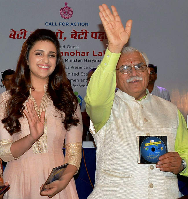परिणीति बनी ”बेटी बचाओ,बेटी पढ़ाओं” अभियान की ब्रांड एम्बेसडर