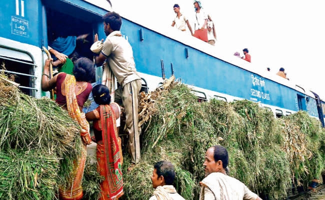 बाढ़ की मार : ….जब समस्तीपुर-खगड़िया रेलखंड पर चला ‘चारा एक्सप्रेस’