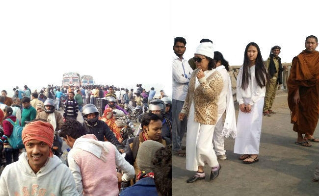 दिल्ली-असम को जोड़ने वाली डुमरिया सेतु पर 20 घंटे से लगा है जाम, विदेशी पर्यटक भी फंसे