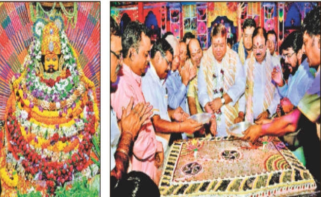 श्याम जयंती पर सवा लाख पेंसिलों से सजा श्री श्याम मंदिर घुसुड़ीधाम, बाबा श्याम को लगा मिल्क केक का महाभोग, आज लगेगी बारस की धोक