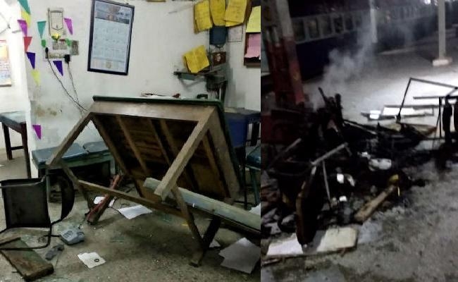 जनहित के परिचालन में विलंब से भड़के छात्र, स्टेशन पर की तोड़फोड़ और आगजनी, देखें वीडियो