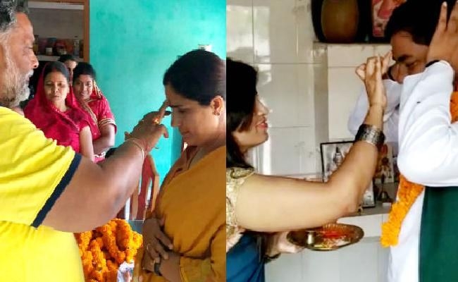 कांग्रेस प्रत्याशी रंजीत रंजन को पति पप्पू यादव और मुकेश सहनी को पत्नी ने तिलक लगा कर नामांकन के लिए किया रवाना, …देखें वीडियो