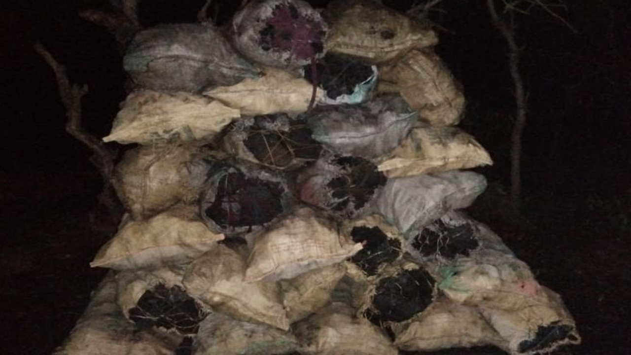 धनबाद के रामकनाली में अवैध कोयला तस्करी का भंडाफोड़,100 बोरी कोयला जब्त