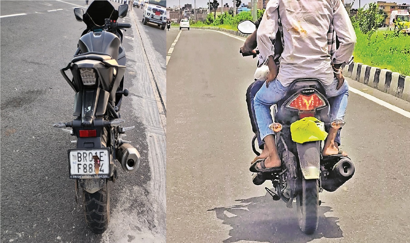 पटना में सीसीटीवी कैमरों से बचने के लिए बाइक राइडर्स का नया जुगाड़, वाहनों के नंबरों से कर रहे छेड़छाड़