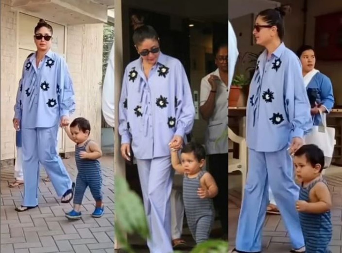 लड़खड़ाते कदमों के साथ मम्मी करीना कपूर की उंगली थामें नजर आए Jeh Ali Khan, दिखा स्वैग, VIDEO VIRAL