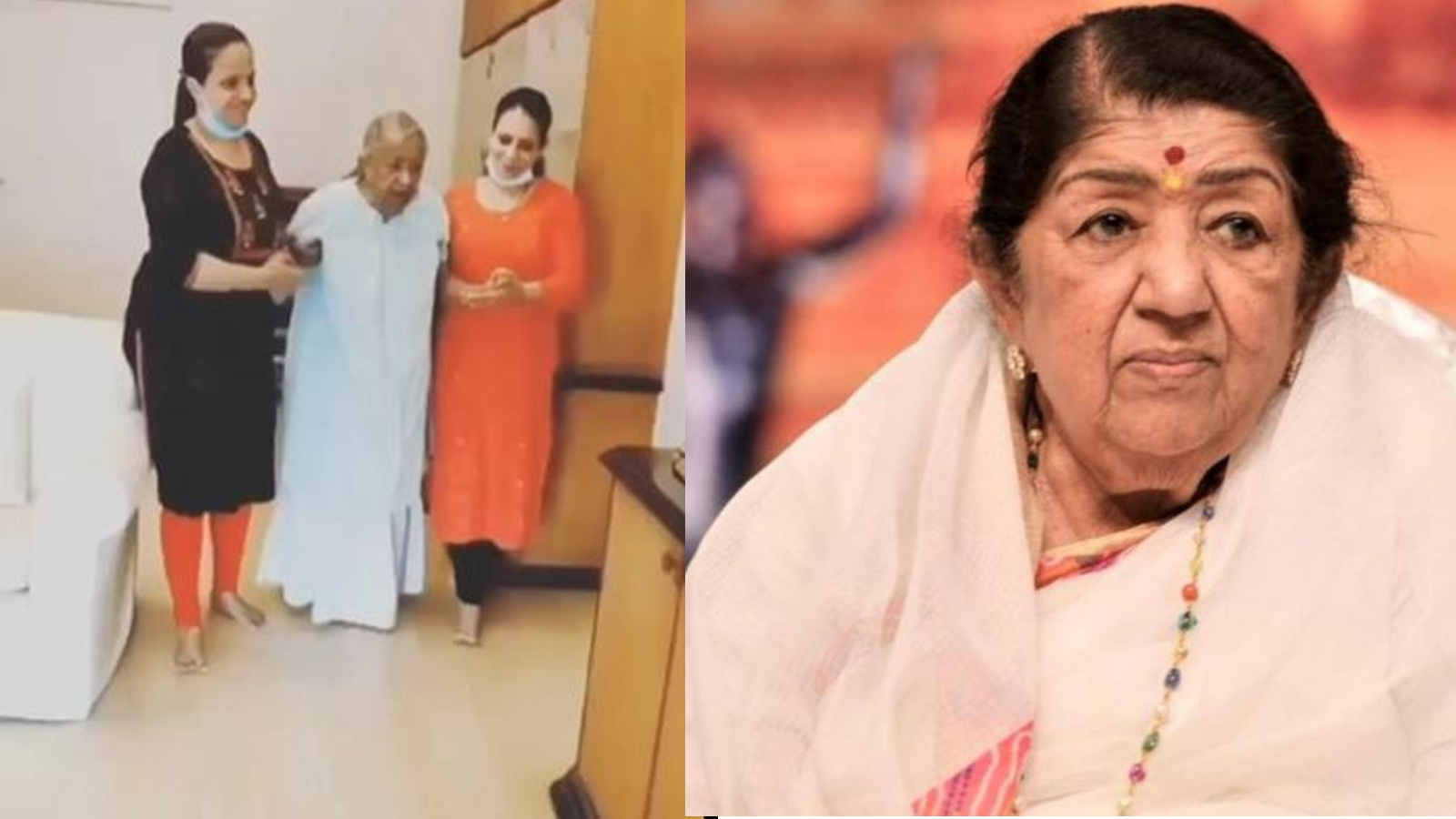 लता मंगेशकर का आखिरी वीडियो आया सामने, दो महिलाओं का हाथ थामे चलती दिखीं ‘स्वर कोकिला’