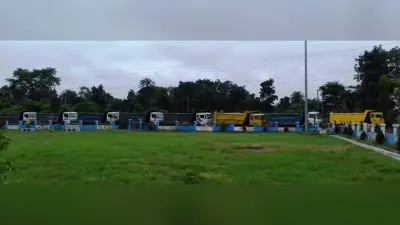 फर्जी चालान के साथ आसनसोल के चुरुलिया से अवैध बालू लेकर धनबाद जा रहे 17 हाइवा जब्त