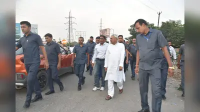 अनिसाबाद-फुलवारी-एम्स एलिवेटेड रोड प्रोजेक्ट देखने पहुंचे सीएम नीतीश कुमार, देखें तस्वीरें