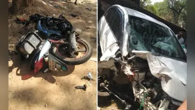 कोडरमा : रफ्तार ने ली 3 मासूमों की जान, कार और बाइक की टक्कर से भीषण हादसा