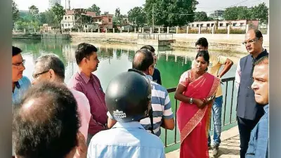 महाछठ पूजा की तैयारी : हातमा तालाब की स्थिति देख मेयर नाराज, संवेदक को दिया यह आदेश