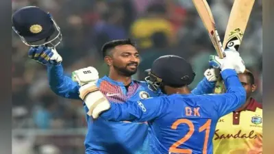 INDvsWI : भारत ने वेस्टइंडीज को 5 विकेट से हराया, चमके कार्तिक, पांड्या और कुलदीप