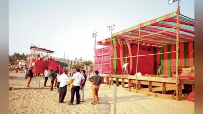 मुंबई के जुहू बीच पर छठ पूजा का उल्लास