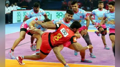 Pro Kabaddi League : बेंगलुरु बुल्स की जयपुर पिंक पैंथर्स पर आसान जीत