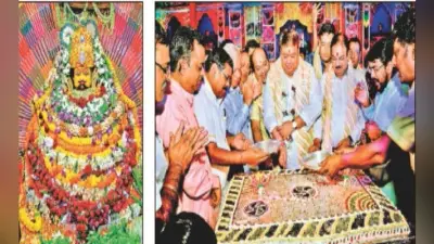 श्याम जयंती पर सवा लाख पेंसिलों से सजा श्री श्याम मंदिर घुसुड़ीधाम, बाबा श्याम को लगा मिल्क केक का महाभोग, आज लगेगी बारस की धोक