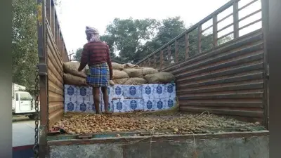 भागलपुर के झौवा बहियार में ट्रक पर लदे 22185 लीटर अंग्रेजी शराब को पुलिस ने बरामद किया, पांच गिरफ्तार