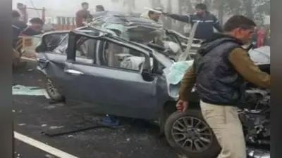 Haryana: कोहरे के कारण दो कार को ट्रक ने कुचला, सात की मौत, पांच घायल