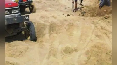 बिहार में बालू माफियाओं की फिर दिखी दबंगई, बक्सर में खनन इंस्पेक्टर के वाहन पर हमला