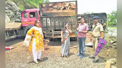 टैंकर में लगी आग बुझी, लोगों को राहत