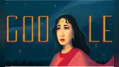 Google ने Doodle बनाकर ”ट्रेजेडी क्वीन” मीना कुमारी को किया याद