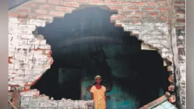 भातखावा चाय बागान के टाली लाइन में गजराज ने मचाया उपद्रव, हाथी ने 10 श्रमिक आवास तोड़े