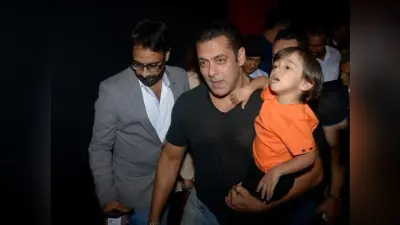 IN PICS: #LoveratriTrailer लॉन्च के मौके पर सलमान ने भांजे आहिल के साथ की खूब मस्ती