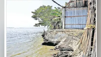 महानंदा नदी से सटे बारिओल में कटाव होने से कई एकड़ भूमि नदी में समायी