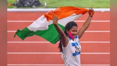 IN PICS: स्वप्ना एशियाई खेलों में हेप्टाथलन में स्वर्ण जीतने वाली पहली भारतीय बनी