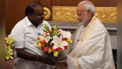 मोदी से मिले कुमारस्वामी, बाढ़ राहत के लिए मांगे 1,199 करोड़ रुपये