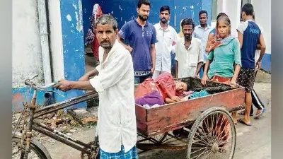 बिहार में भारत बंद का असर, रोकीं ट्रेनें, हुई तोड़फोड़, जाम में फंसा मरीज, हुई मौत, तो कहीं नहीं मिला एंबुलेंस, ठेले पर गया मरीज