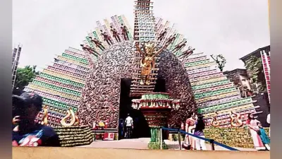 रांची : काल्पनिक गुफा के अंदर विराजेंगी मां दुर्गा