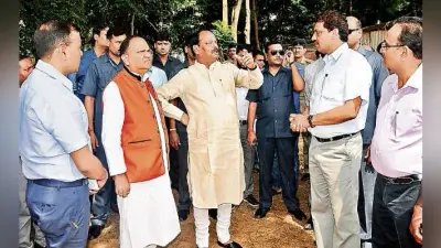 रांची : मोरहाबादी मैदान का निरीक्षण करने पहुंचे मुख्यमंत्री, कहा, टाइम्स स्क्वायर के निर्माण में लायें तेजी : रघुवर दास