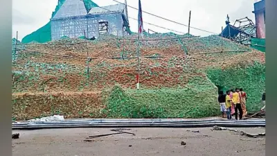रांची के इस पूजा पंडाल में चढ़नी होगी 40 फीट की सीढ़ी, तब भक्त दर्शन कर सकेंगे केदारनाथ मंदिर के