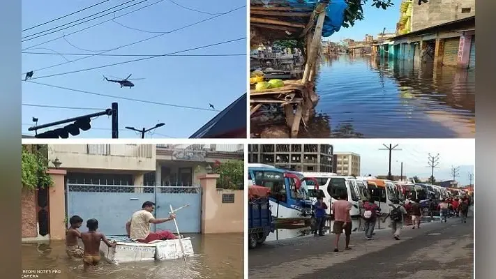 बिहार में बाढ़ : बचाव और राहत कार्यों के लिए एनडीआरएफ की टीम, वायु सेना के हेलीकॉप्टर तैनात