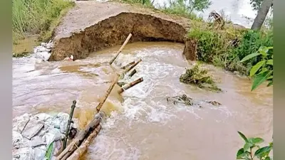 पुनपुन नदी का डीएम ने किया निरीक्षण रिसाव को बंद करने का दिया निर्देश