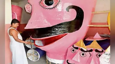 मोरहाबादी में 65 फीट रावण के पुतले का होगा दहन, तैयारी पूरी, रंग-बिरंगी आतिशबाजी होगी आकर्षण का केंद्र