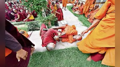 बोधगया : …..जब शांति स्थल महाबोधि मंदिर में भिड़े भिक्षु