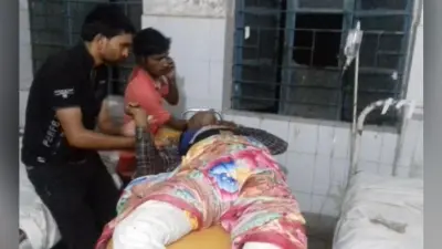 बड़कागांव : हाइवा के चपेट में आने से युवक गंभीर रूप से घायल