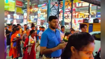 विधानसभा चुनाव को लेकर मतदाता जागरूकता के लिए उपायुक्त ने निकाला कैंडल मार्च