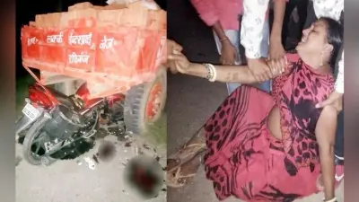 सड़क हादसे में औरंगाबाद के एक ही गांव के तीन लोगों की मौत