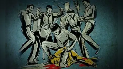 कोर्ट के सामने लड़की पक्ष ने ससुरालवालों को पीटा