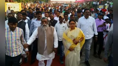 शिबू सोरेन पहुंचे ललपनिया, सरना महाधर्म सम्मेलन में हुए शामिल, कहा- जबतक जीवित हूं आता रहूंगा