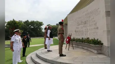 राजनाथ सिंह ने क्रांजी युद्ध स्मारक का दौरा किया, द्वितीय विश्वयुद्ध में मारे गए लोगों को दी श्रद्धांजलि