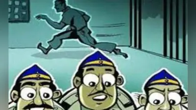 सड़क पर पत्थर रखकर लूटपाट का प्रयास एसपी व पुलिस दल को देख भागे अपराधी