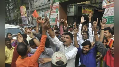 CAB संसद में पारित होने पर भाजपा ने मनाया जश्न, पार्टी ऑफिस के सामने कांग्रेस समर्थकों का हंगामा