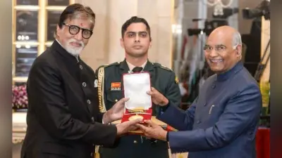 राष्ट्रपति ने अमिताभ बच्चन को दादा साहेब फाल्के पुरस्कार से किया सम्मानित, तसवीरें