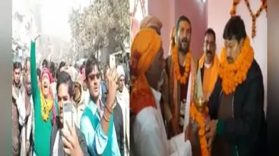 कलश यात्रा में बिहार सरकार के मंत्री खुर्शीद आलम ने लगाये ”जय श्री राम” के नारे, तेज हुई राजनीति