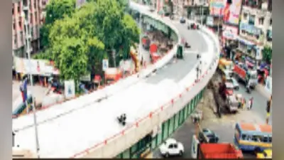 कोलकाता : डनलप ब्रिज के पिलर की मरम्मत का काम हुआ शुरू