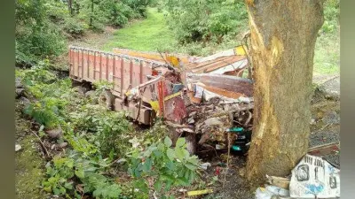 सारवां: सीमेंट लदा ट्रक पेड़ से टकराया, चालक की मौत