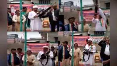 झंडोतोलन के बाद जोश में आये ”नेता जी” ने कर दी हवाई फायरिंग और अब…